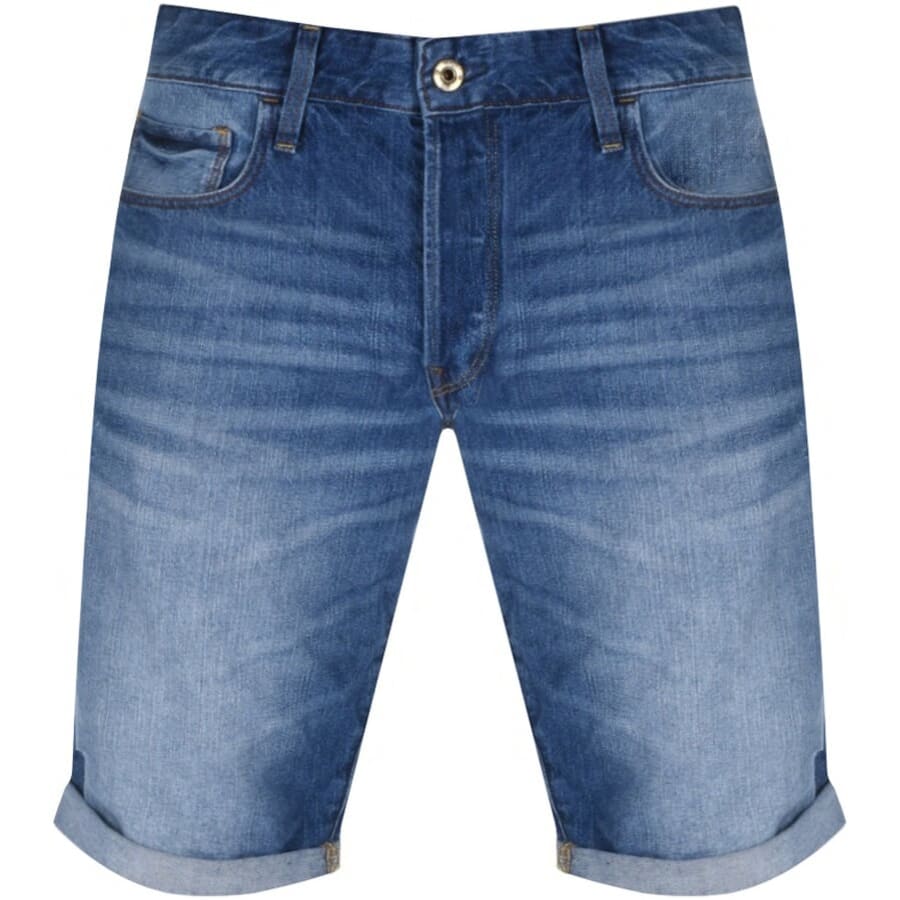 G Star Raw 3301 Denim Shorts Blue